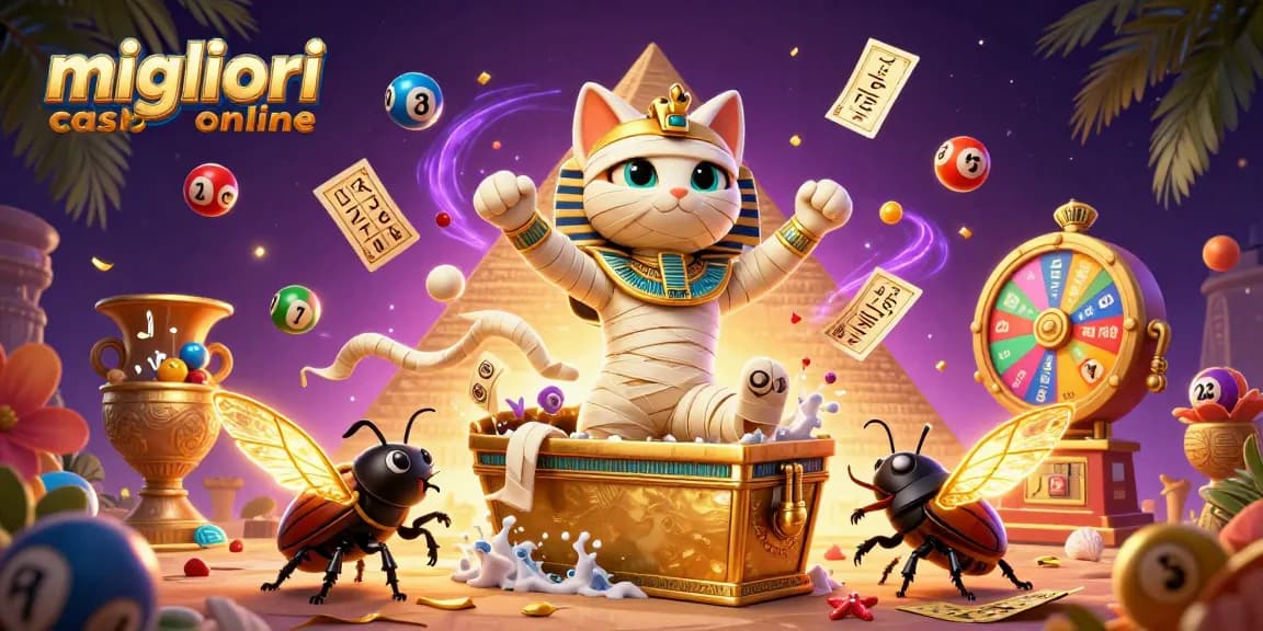 Gioca nei migliori casino online con l'affascinante gatto mummia egiziano e un sarcofago dorato.