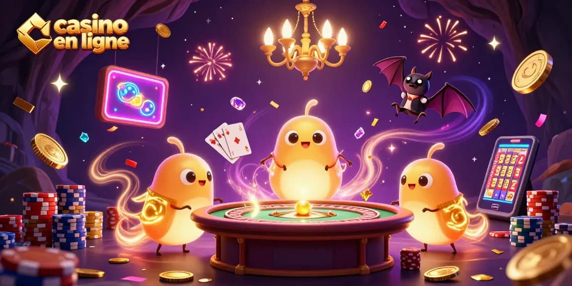Faites briller le casino en ligne avec des vers luisants illuminant le jeu.