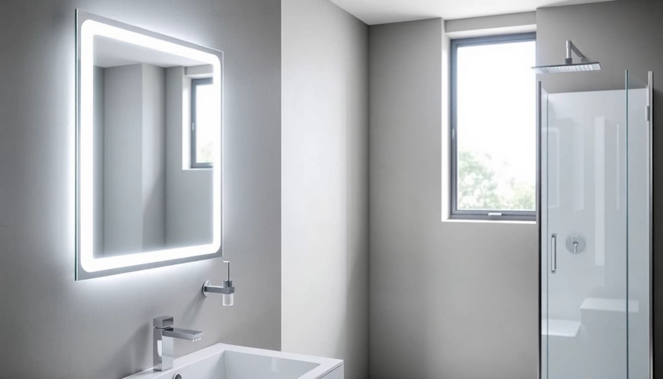 Venez découvrir les produits Sirhona France dans un élégant intérieur de salle de bain moderne.