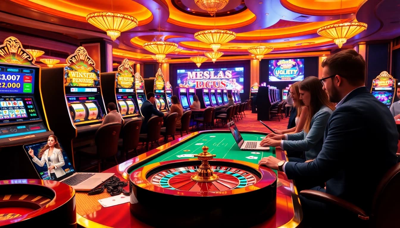 Players log in to an exciting online casino environment filled with vibrant games and rewards.
