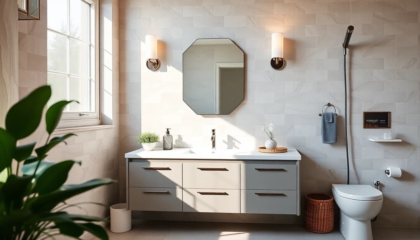 Stunning bathroom renovation manchester featuring modern fixtures and a stylish design.