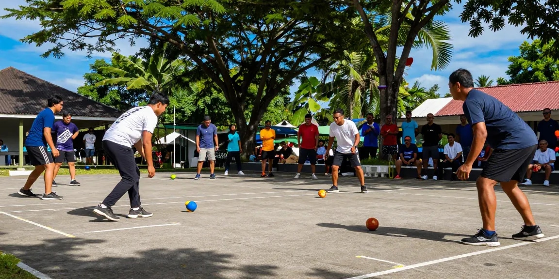 Permainan petanque di fopikotakendari.org dengan pemain yang fokus dan suasana kompetisi yang ceria.