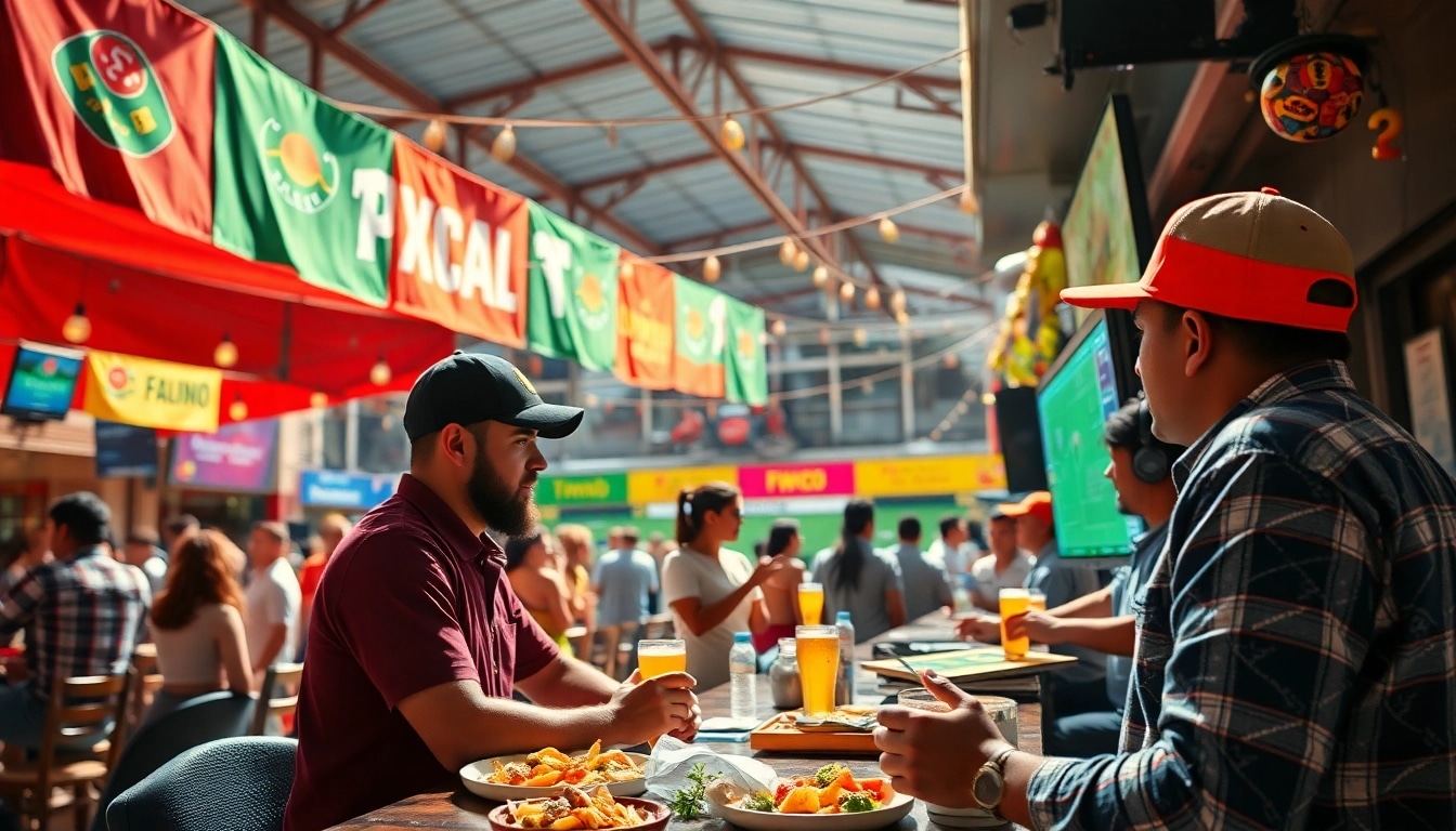 Engaging scene of sports betting in Mexico with vibrant atmosphere and enthusiastic bettors.
