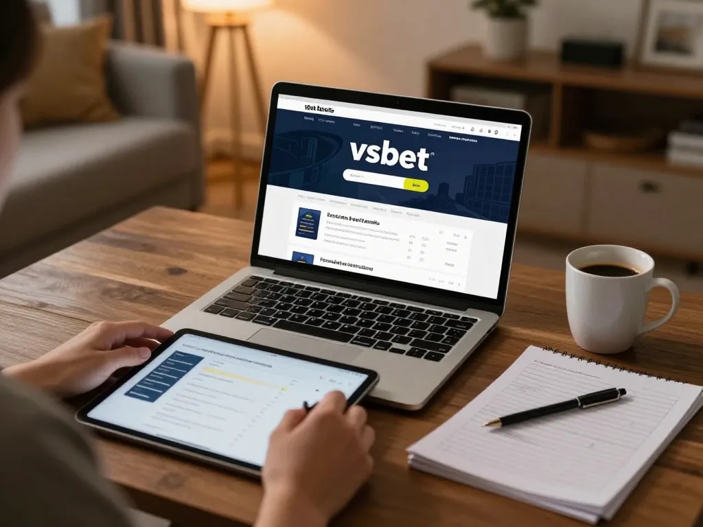 Engaging in sports betting on vsbet platform while enjoying a cozy home environment.