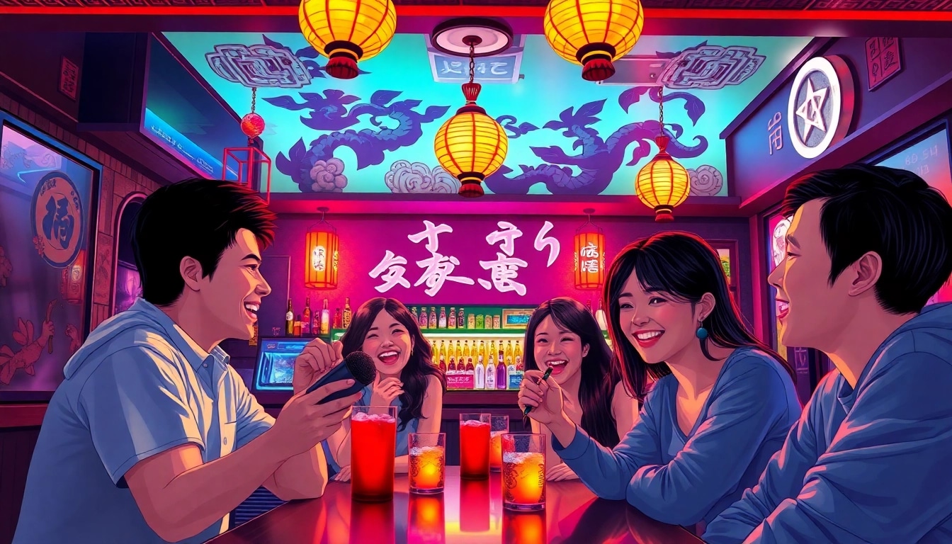 노래방에서 제주도유흥 문화를 보여주는 흥미진진한 제주도 야경 장면.