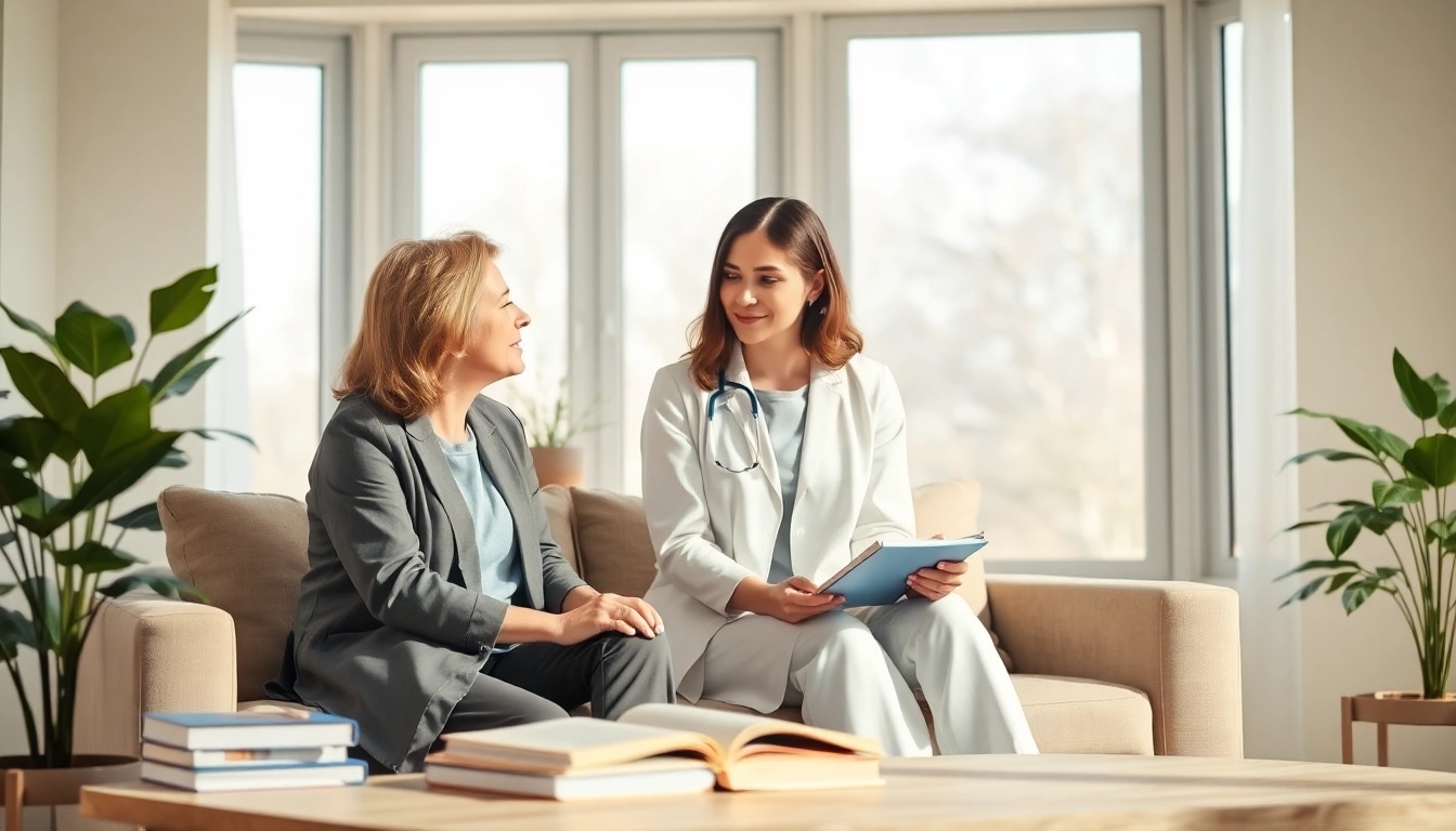 Understanding anxiety symptoms in a professional therapy setting with calming colors and natural light.