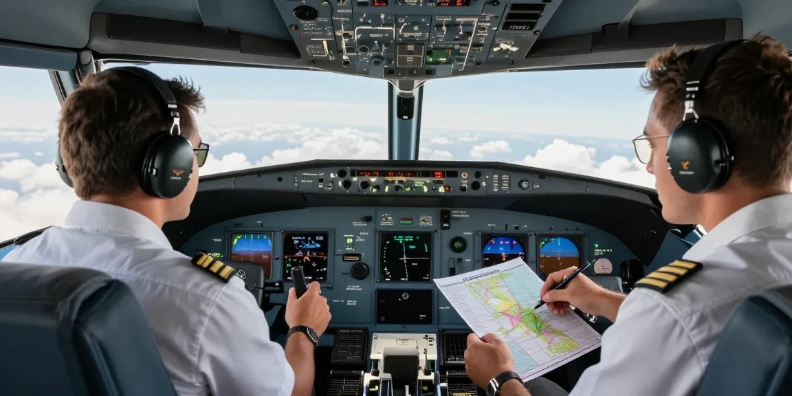Training at flight schools in Savannah with an instructor guiding an aspiring pilot in the cockpit.