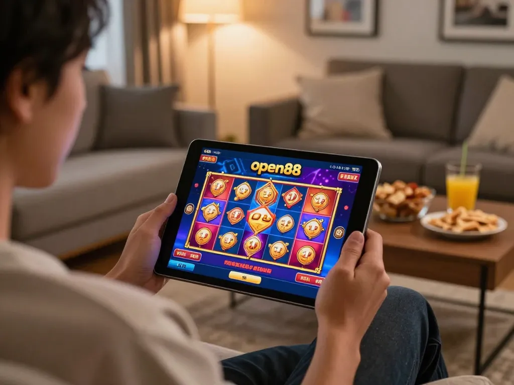 Experience the thrill of winning with open88 casino app in a cozy home setting.