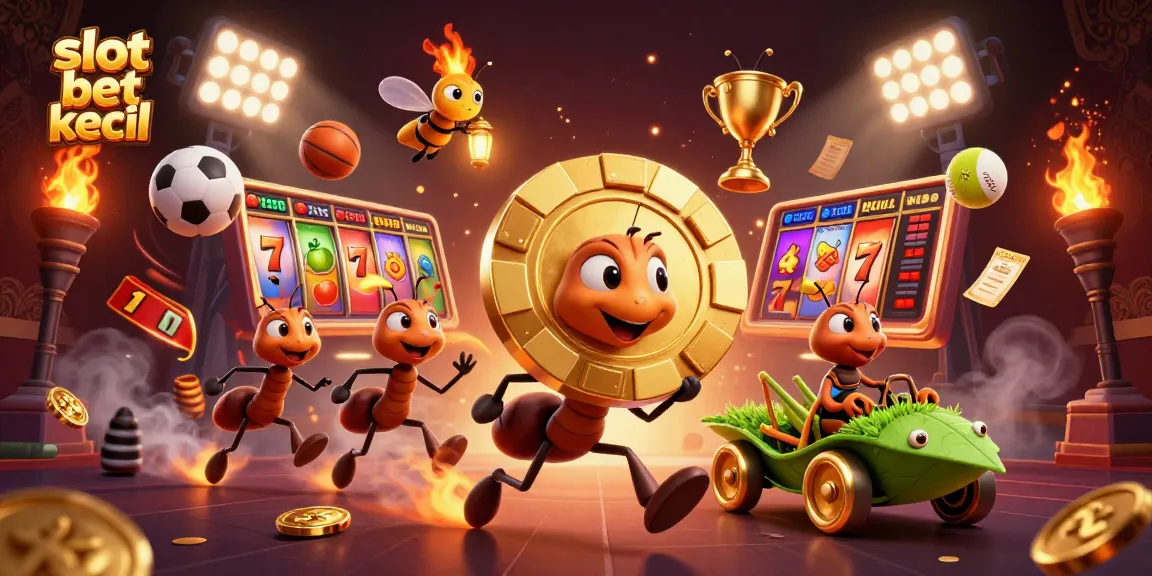 Engaging slot bet kecil scene with cartoon ants on the heist and vibrant game elements.