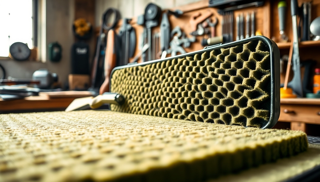 Enhance your rifle protection with high-quality foam for rifle case in a workshop.