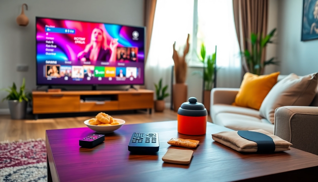 Enjoy dynamic streaming with Suisse IPTV showcased in a cozy home setup.