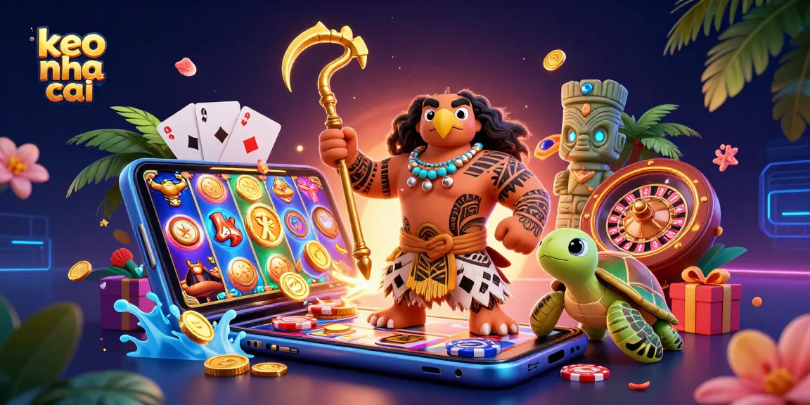 Experience thrilling bets with "keo nha cai" amidst vibrant casino graphics and rich gameplay elements.