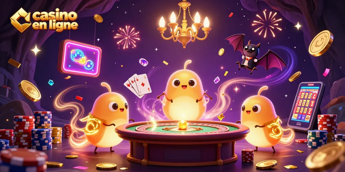 Faites briller le casino en ligne avec des vers luisants illuminant le jeu.