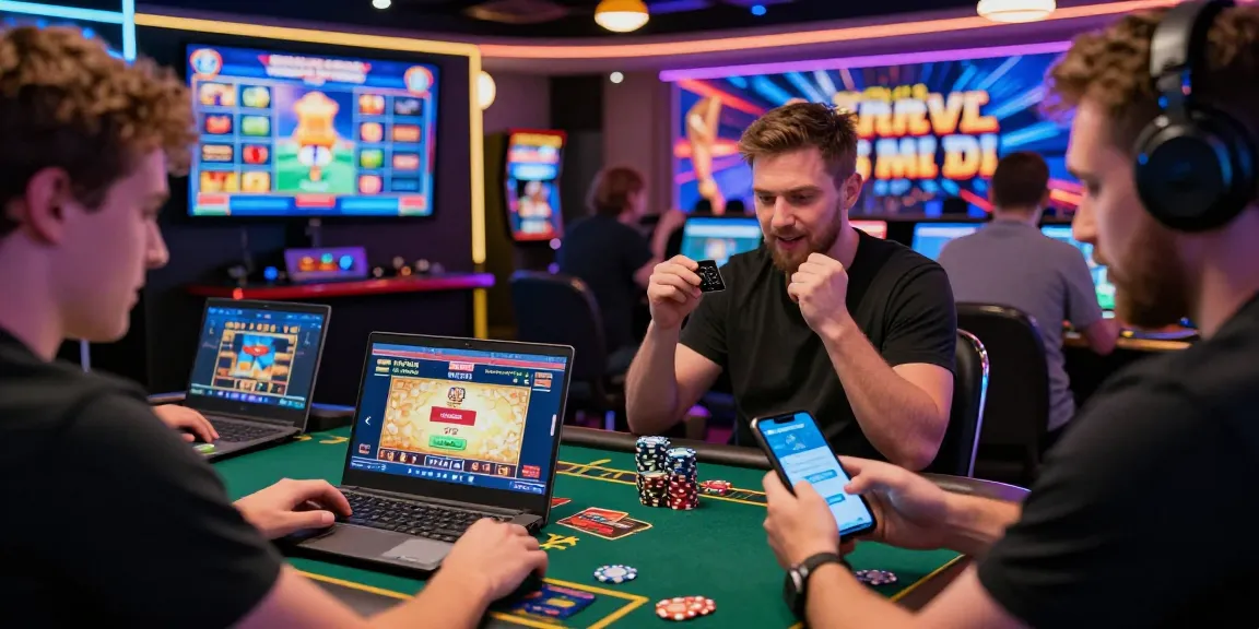 Players exploring credit card casinos at https://euf.co.uk with vibrant gaming atmosphere and diverse payment options.