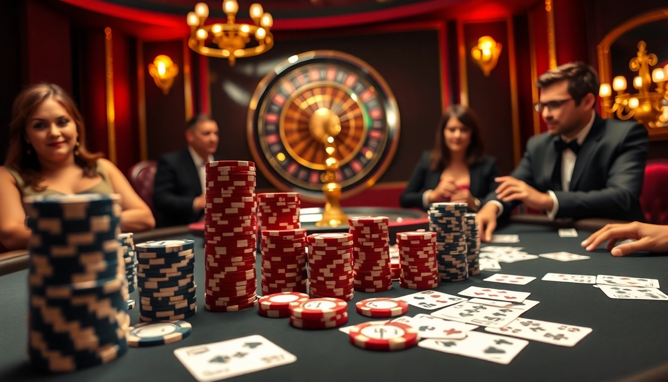 Joueurs engagés profitant d'un jeu au casino en ligne fiable, mettant en avant des enjeux élevés et de l'excitation.