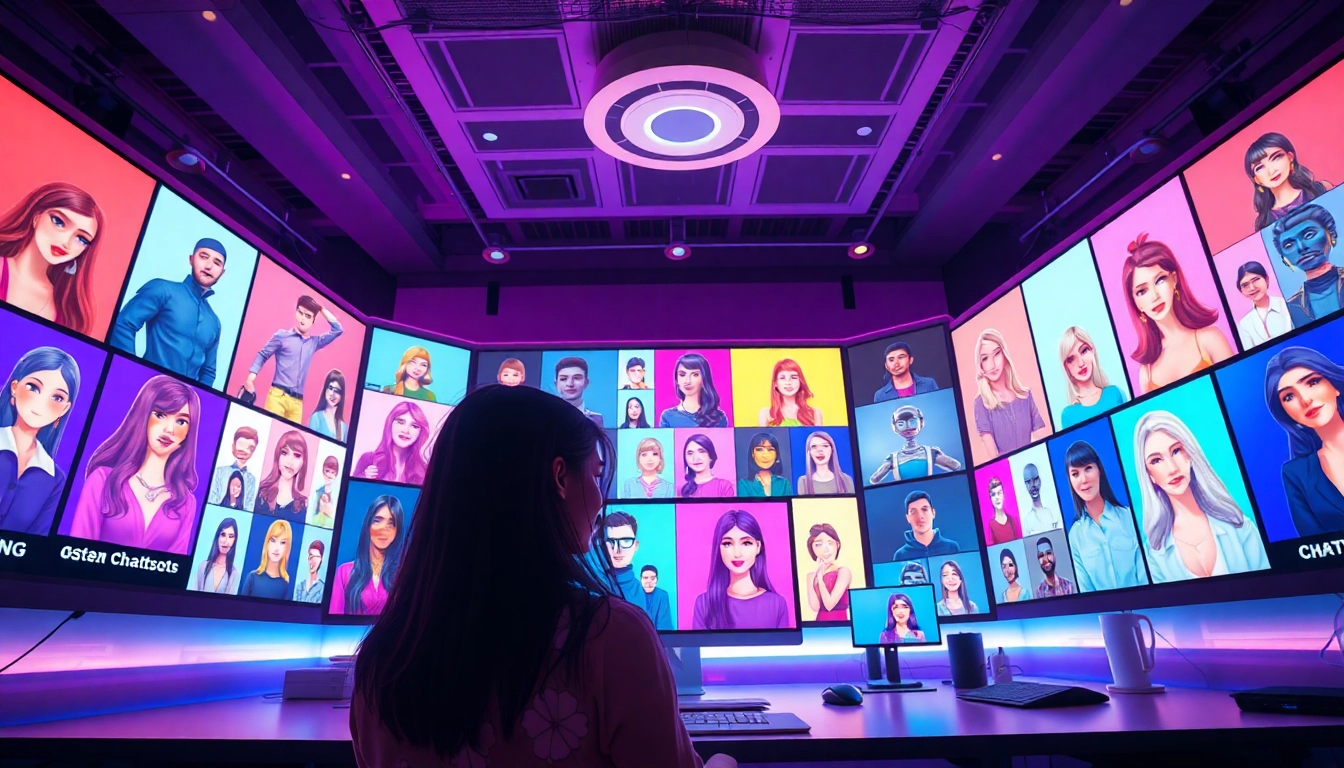 Engaging user experience with the best nsfw ai chatbots showcased on vibrant screens in a modern digital workspace.