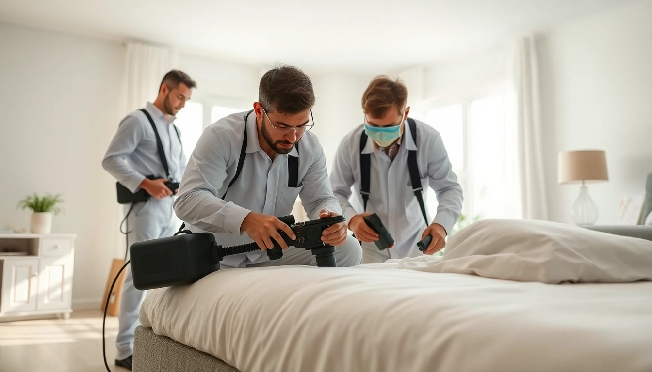 Providing efficient bed bug extermination services in a modern setting with trained technicians.