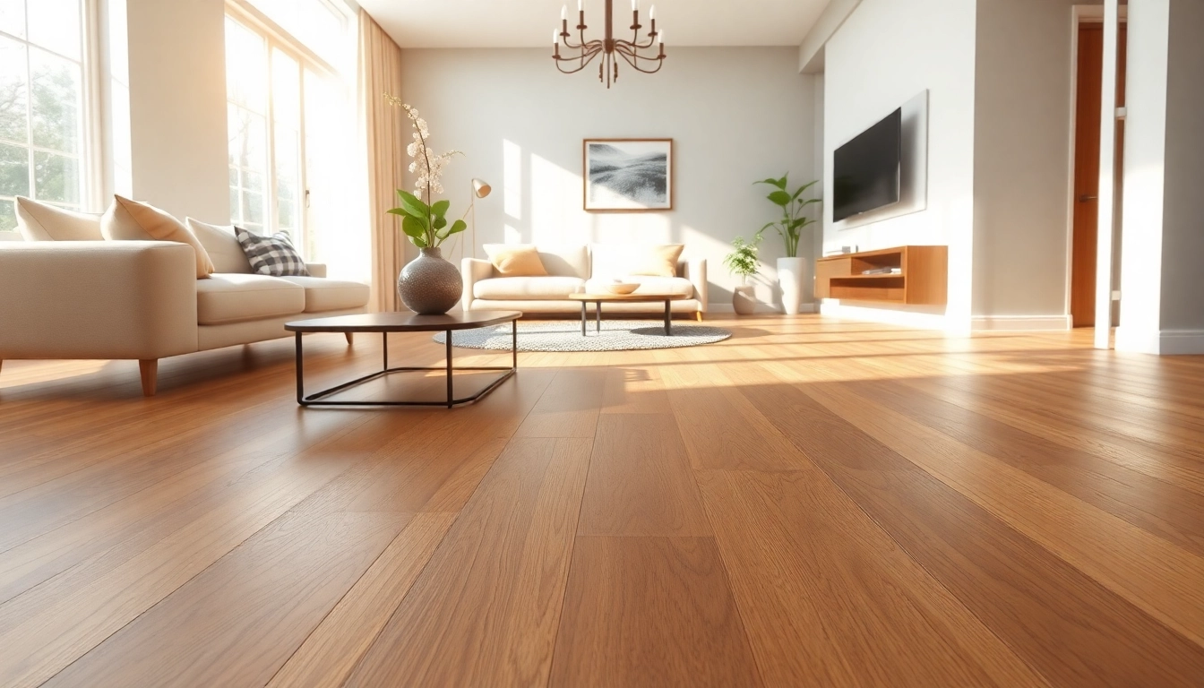 LVP flooring enhances a modern living room's warmth and style with sleek wood finishes.