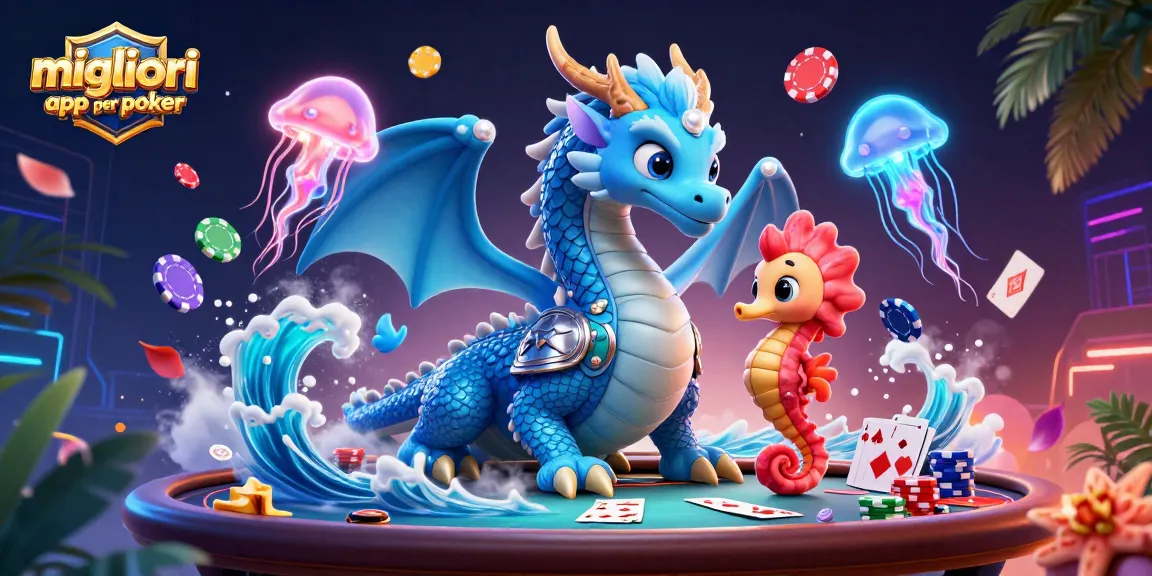 Gioca alle migliori app per poker mentre esplori un mondo fantastico con un drago e un cavaliere.