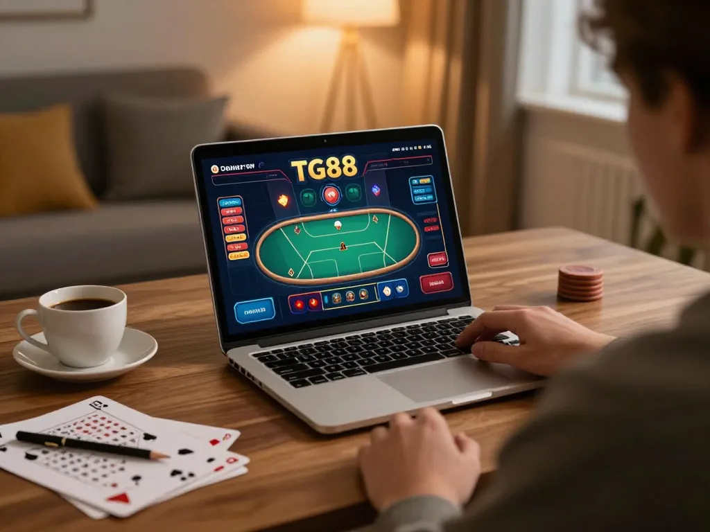 Engaging in a dynamic tg88 online poker game from the comfort of home