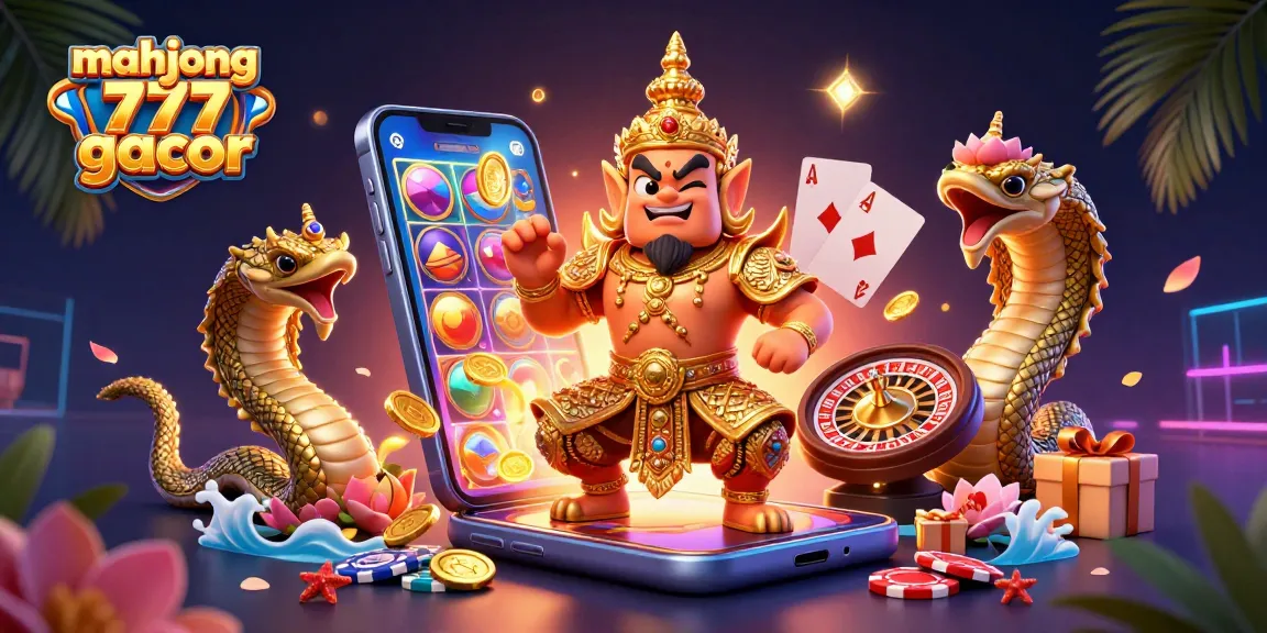 Play mahjong 777 gacor with exciting casino elements and vibrant characters in 3D.