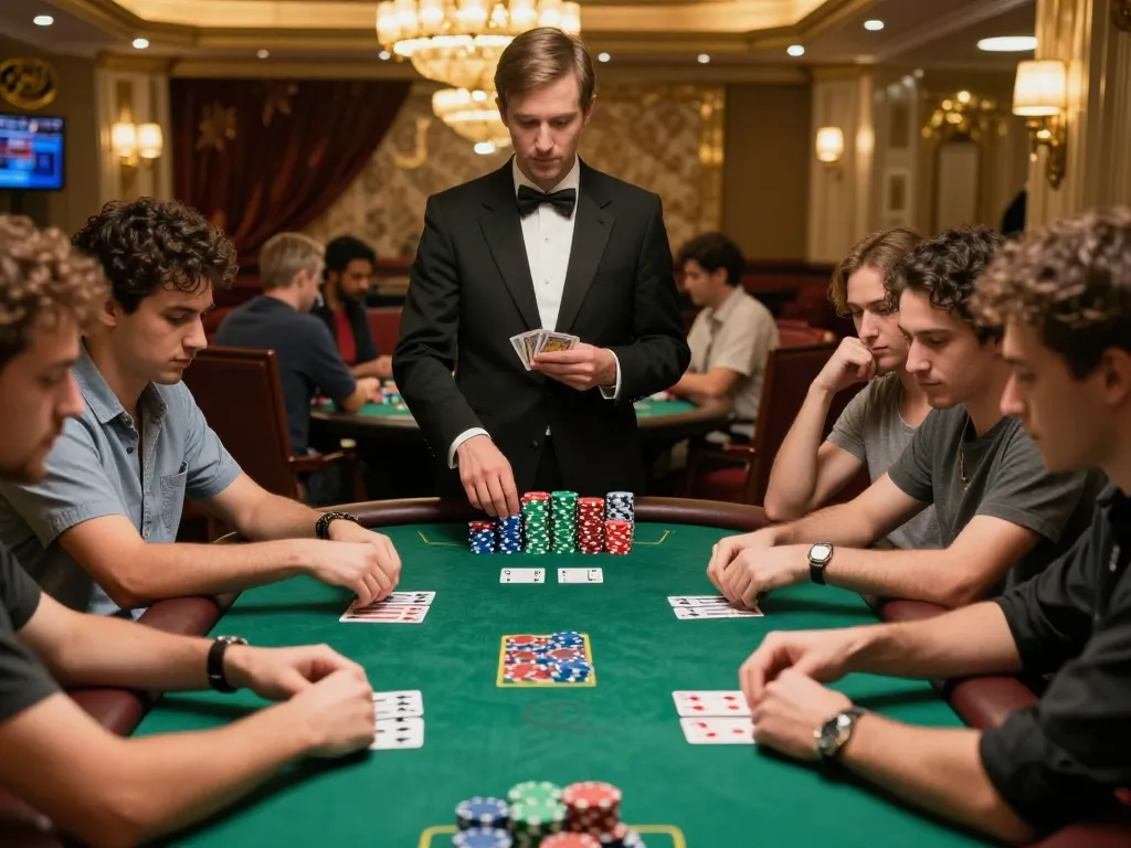 Players strategizing at a poker table while engaging with tg8 casino games for potential winnings.