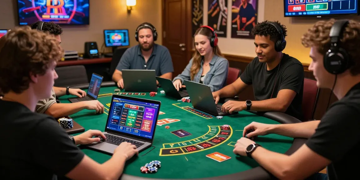 Players enjoying live blackjack at casinos that accept credit cards in a vibrant online setting.