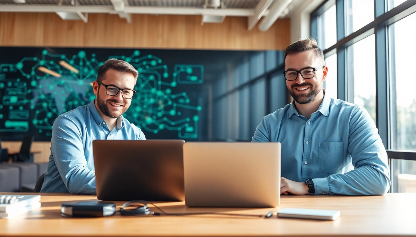 Providing managed it services lakeland with a dedicated team in a modern office setting.