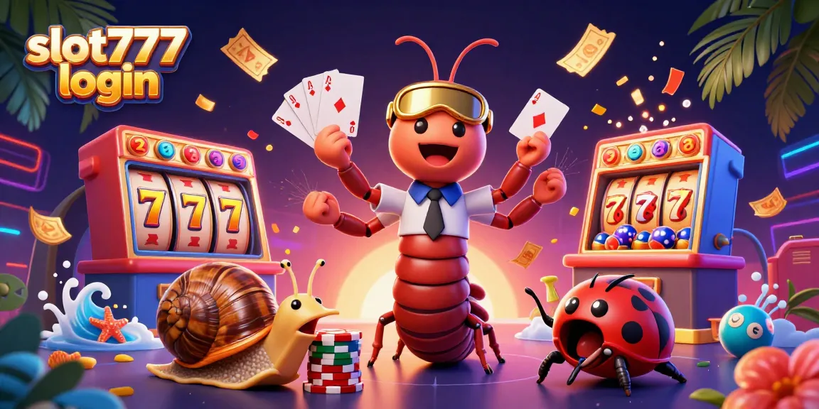 Experience the excitement of slot777 login with vibrant casino characters and dynamic game elements.