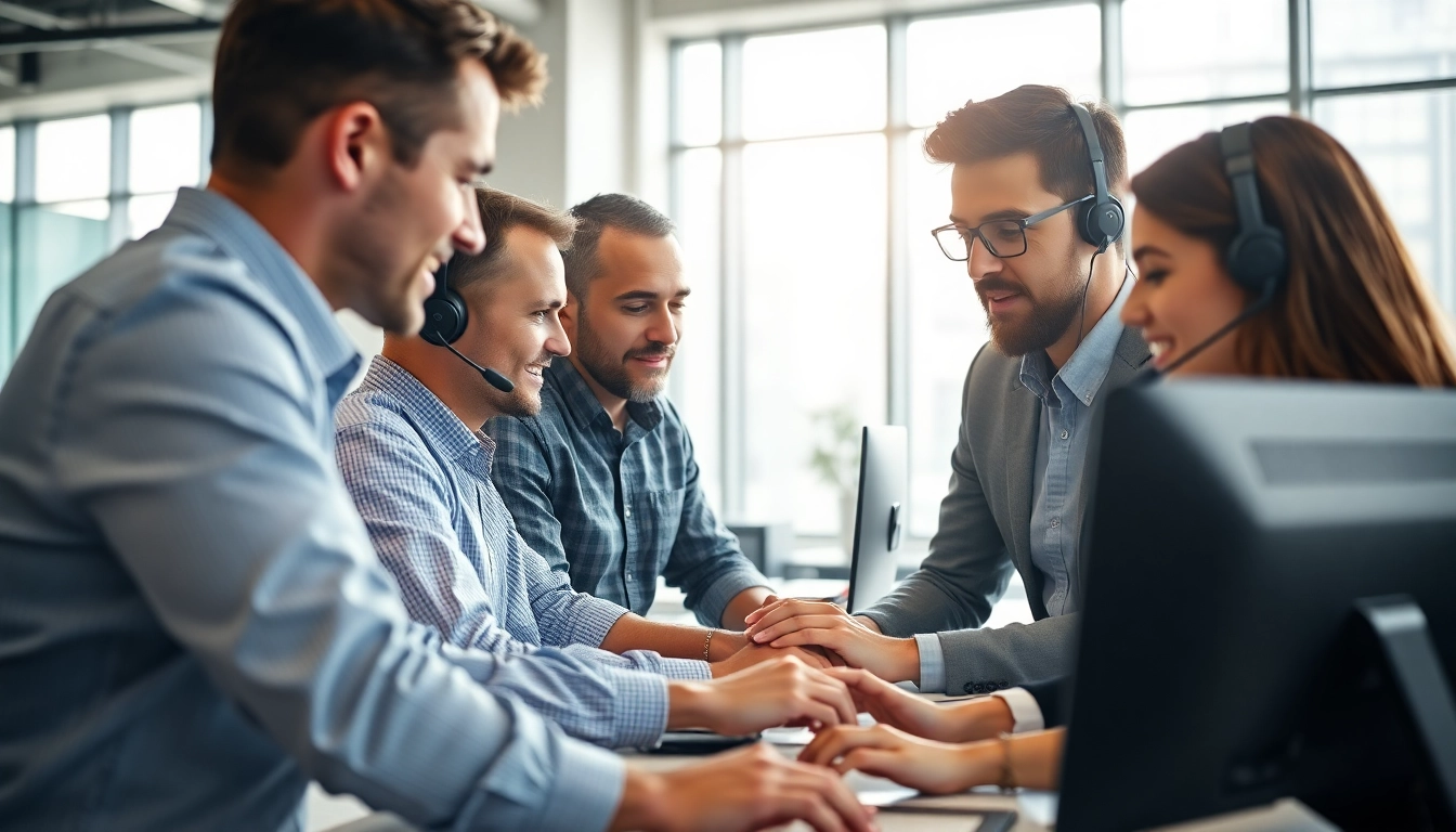 Engaged team provides exceptional business IT support in a modern office environment.