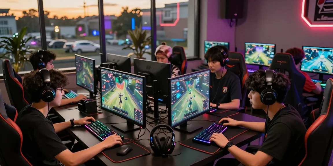 Talented players competing on the ROKOK88 gaming platform with vibrant ambiance.