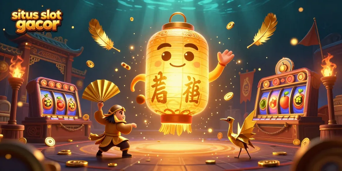 Experience excitement with situs slot gacor featuring dynamic slot reels and vibrant golden elements.