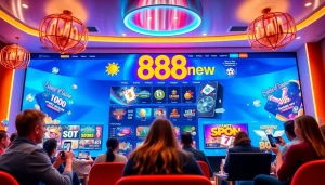 Experience the vibrant interface of 888new's online gambling platform.