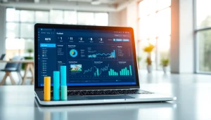 Visualize an engaging facebook smm panel interface showing growth metrics and social media icons.