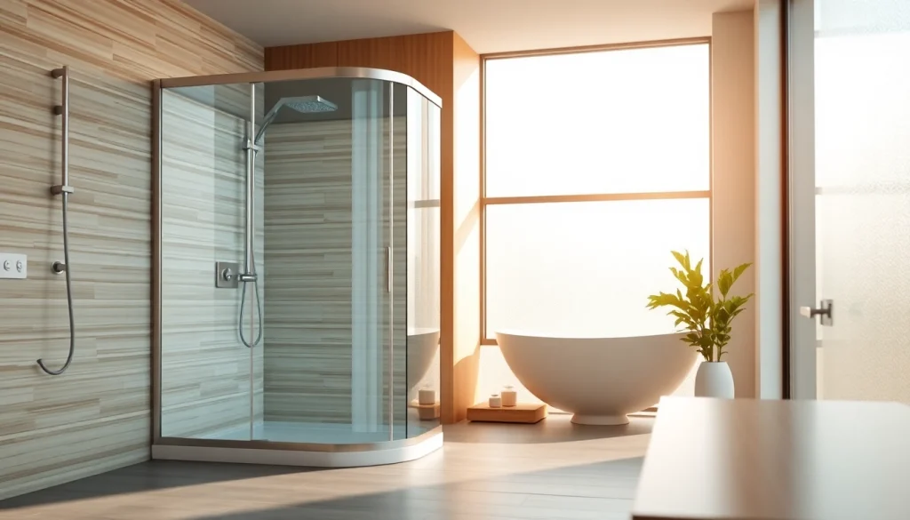 Genießen Sie die elegante sonni Duschkabine in einer modernen Badezimmerumgebung.