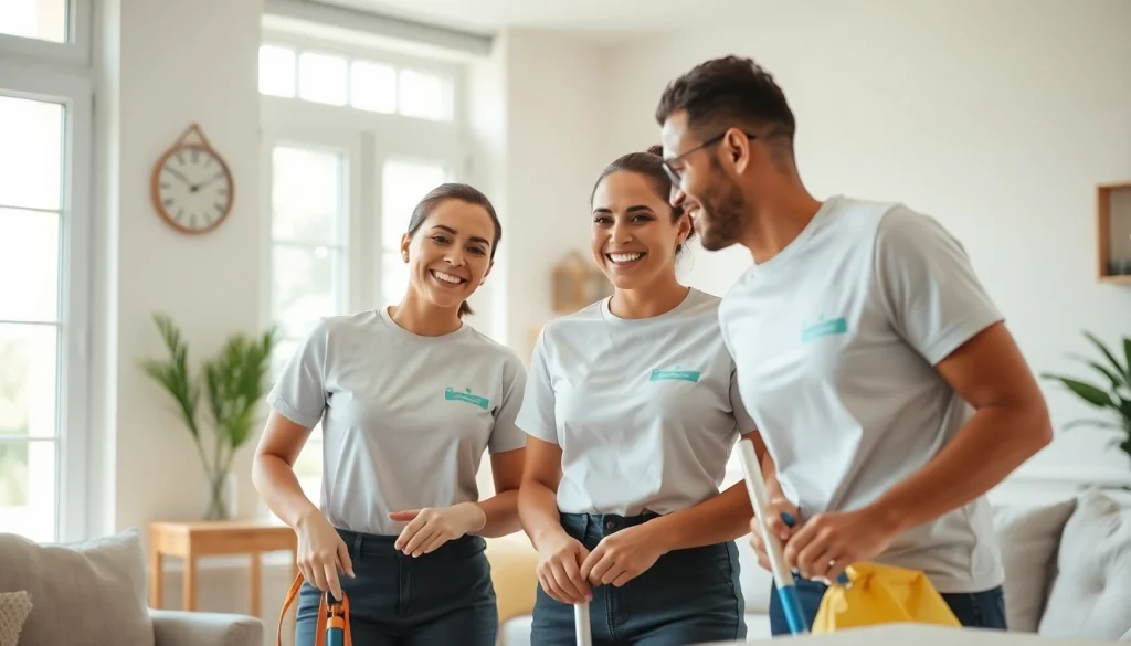 Cleaning Service team efficiently tidying a beautifully organized home, showcasing professionalism and care.