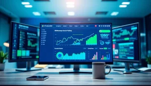 Maximize engagement with a visually dynamic smm reseller panel dashboard interface depicting digital marketing analytics.