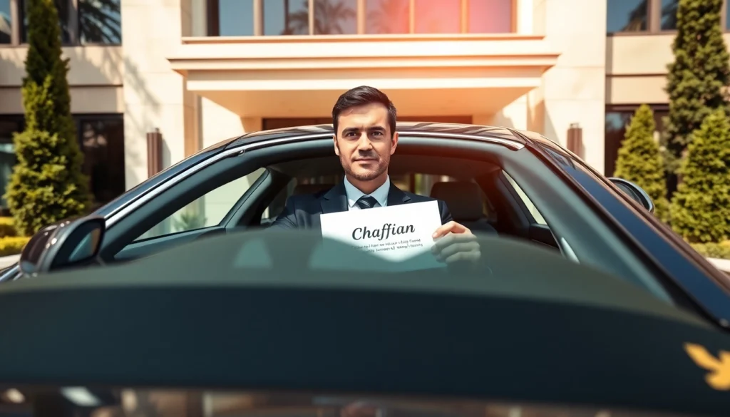 Book Chauffeur Hire with a professional chauffeur in front of a luxury hotel.