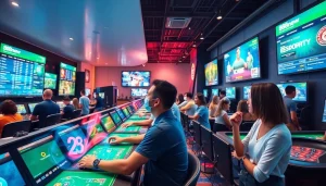 Exciting gaming scene at 888new, showcasing players in a vibrant online betting environment.