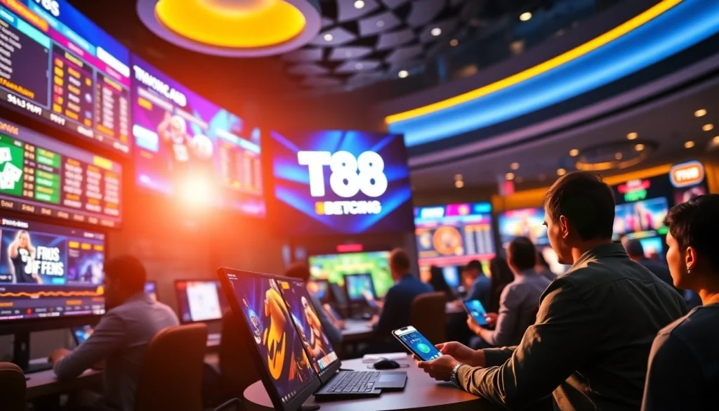 TV88 online betting platform showcasing user-friendly design and vibrant gaming experience.