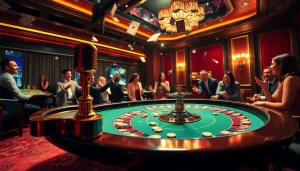 Players thrilled at a casino gaming table with MV88 microphone capturing lively sounds.