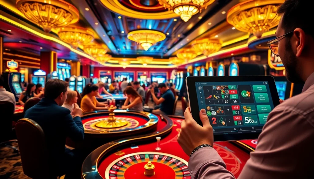 Gambling enthusiasts engaging at a casino showcase the essence of Magrehistro with excitement and strategy.