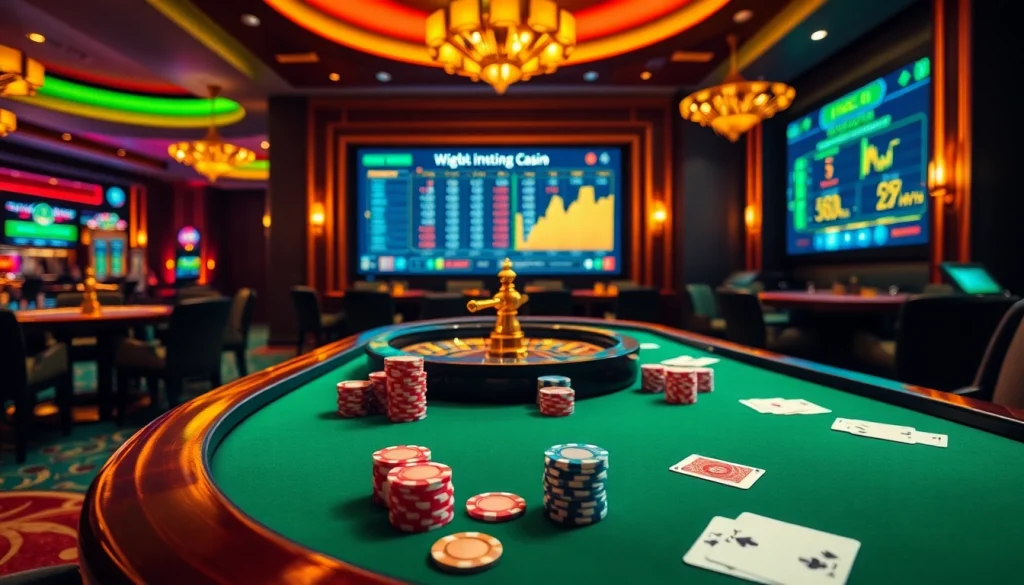 Experience the excitement of rr88it.com with vibrant casino visuals of poker and roulette games.