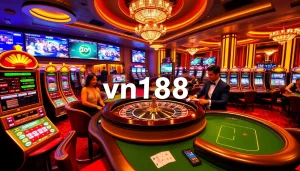Experience the excitement of vn168 đăng ký with luxurious casino elements, vibrant gambling atmosphere, and stylish graphics.