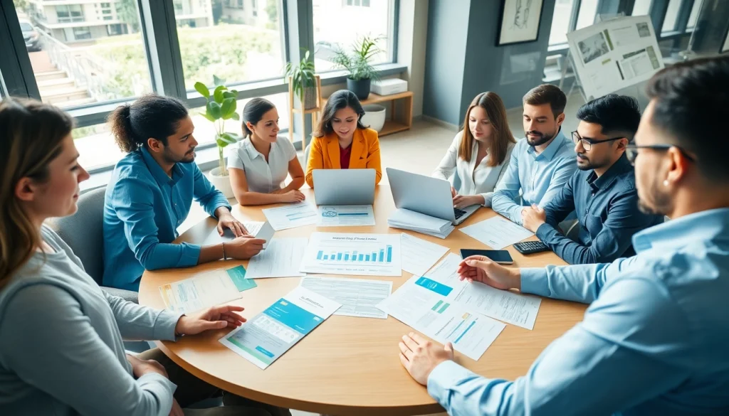 카드깡을 논의하는 전문가들, 현대적인 사무실에서 회의 중