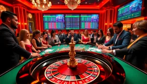 Experience the thrill of gg88 live casino action with players at a vibrant Roulette table.