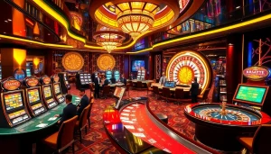 Winning experience at https://gg88.wales/, featuring vibrant casino tables and thrilling slot machines.