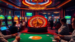 Experience thrilling gameplay at sh bet with vibrant casino tables and digital betting interfaces.