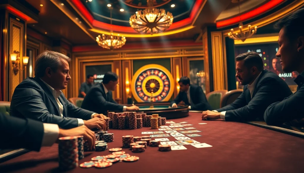Daga8 delivers thrilling poker action with players at a high-stakes table.