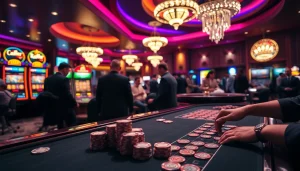 Players enjoying the thrills of riobet at a luxurious casino table.